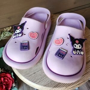 Kids Kuromi Purple Slide Sandals